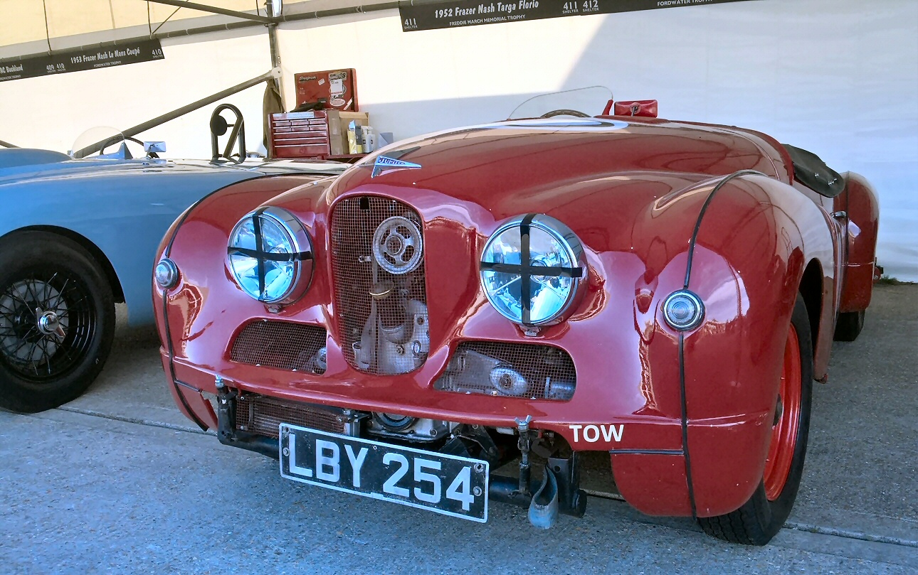 Jowett Jupiter racing at Goodwood in classic car event